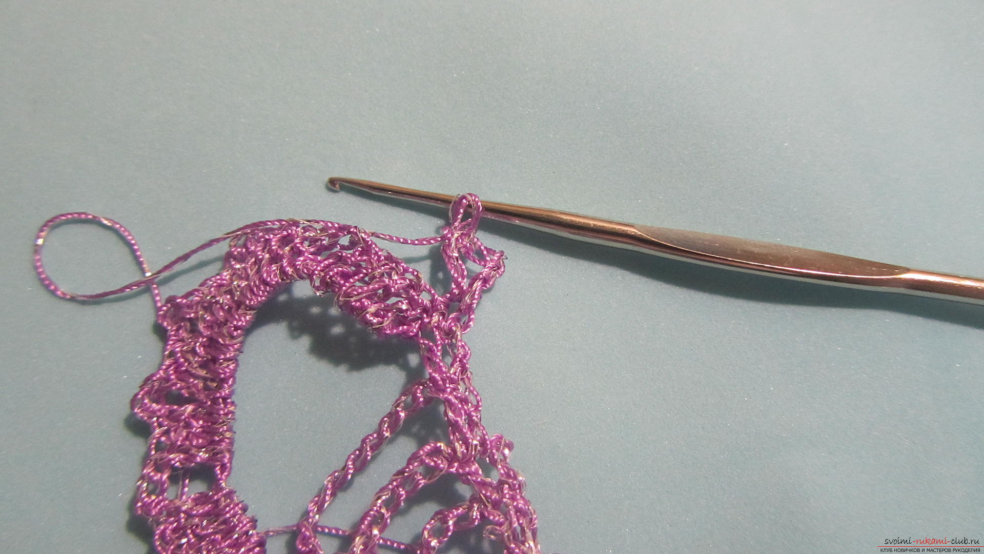 This master class with a descriptive scheme will teach how to crochet a ribbon lace .. Photo # 26