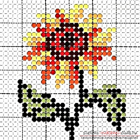 Embroidery of a flower with the help of beads. Tips and photos for embroidery with beads .. Picture №3