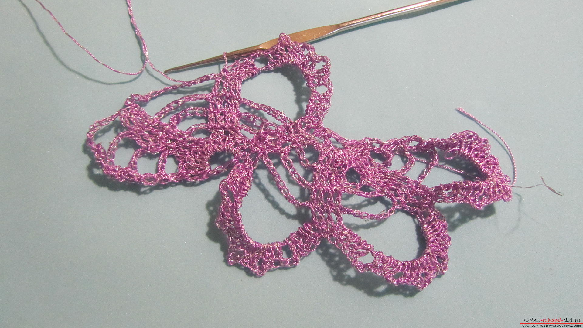 This master class with a descriptive scheme will teach how to crochet a ribbon lace .. Photo # 38