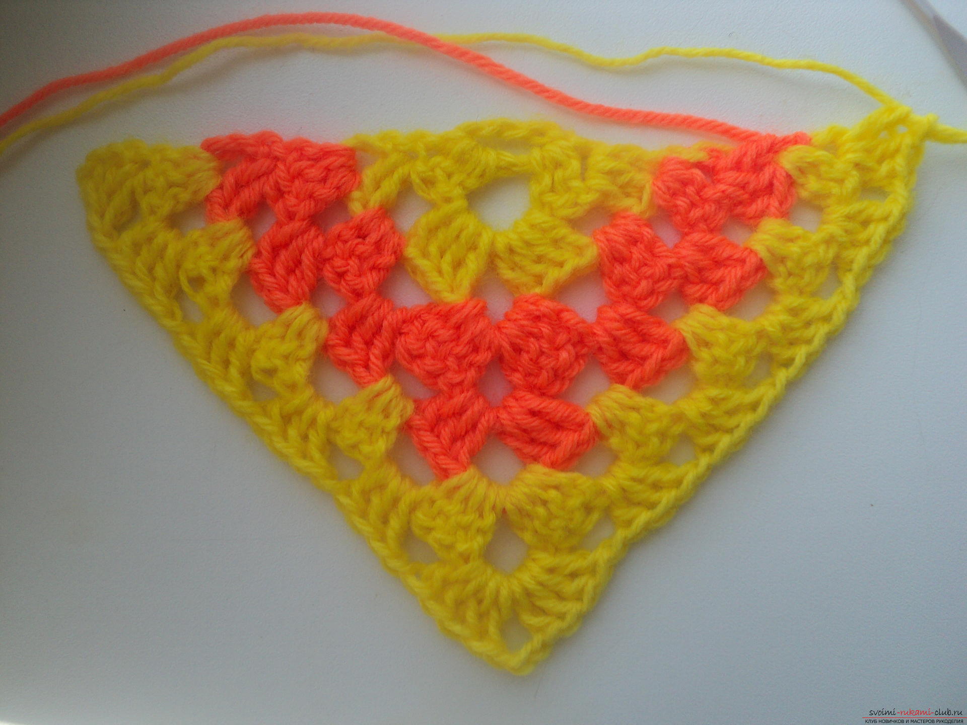 This detailed master class of crochet for beginners will teach how to crochet the openwork kerchief. Photo # 10