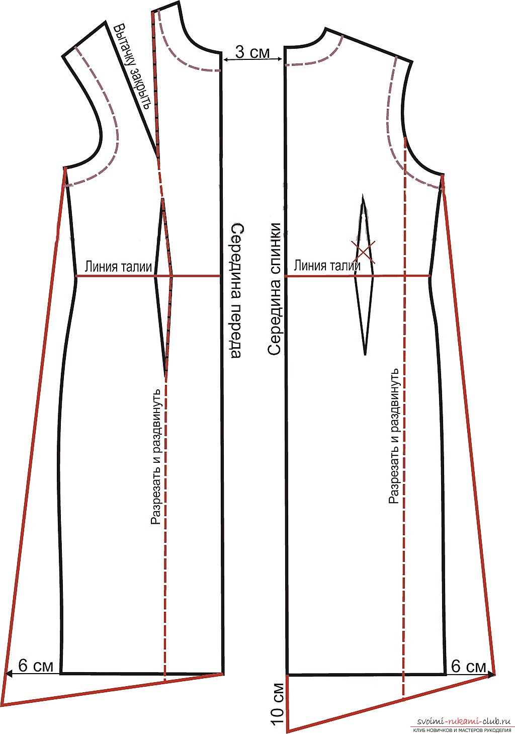 photo-scheme for the dress pattern. Photo №1