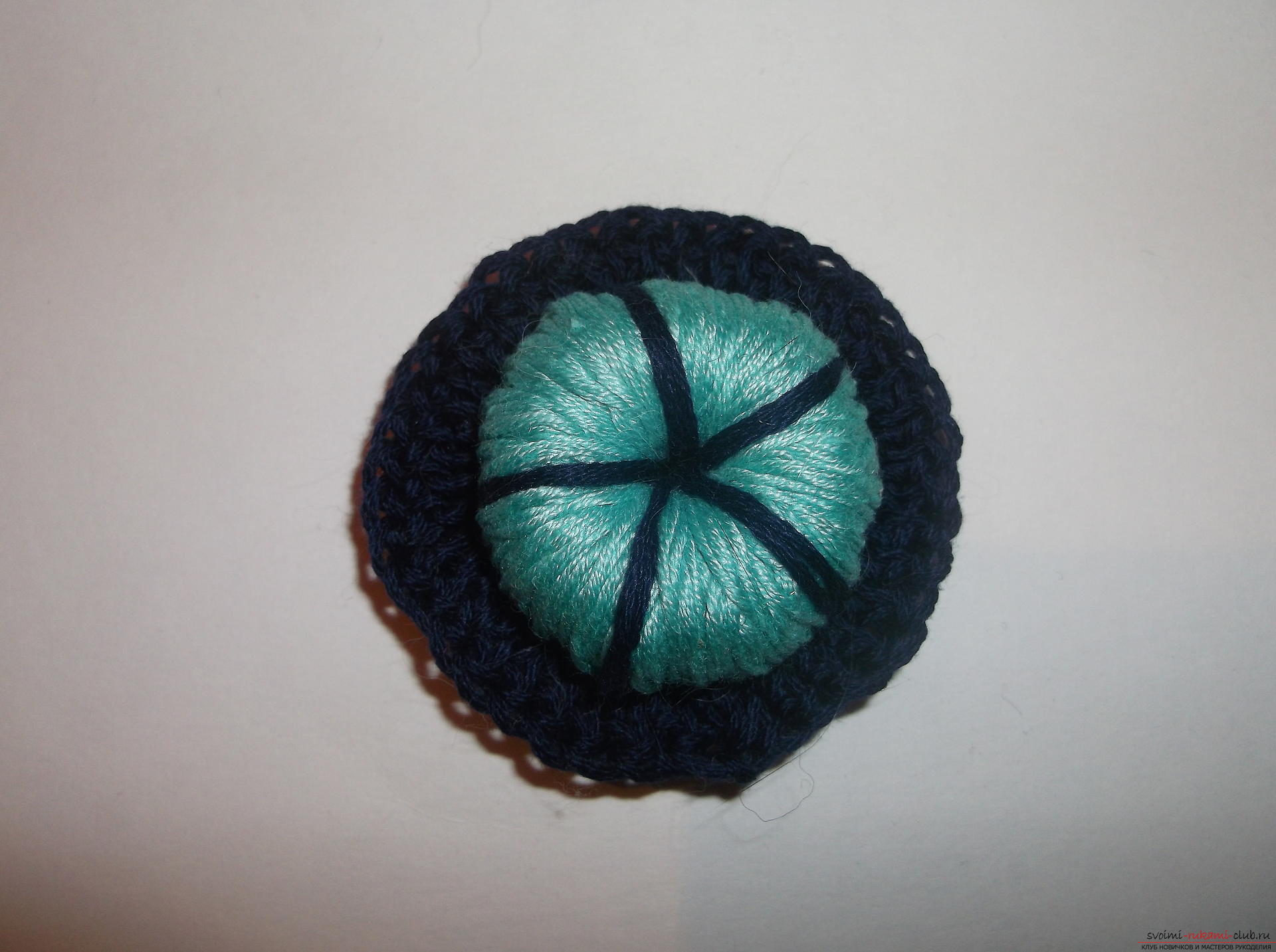 A lesson on crochet crochet lilac poppy. Photo №13