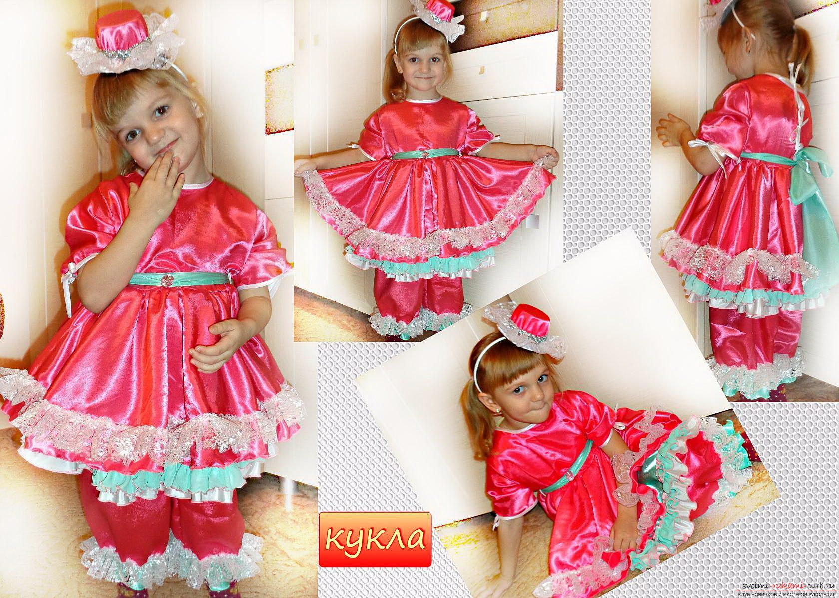 New-year suits made with their own hands differ in originality and brightness. in this master class video and photo presented sewing a carnival costume for a girl .. Photo №1