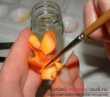квіти з полімерної глини, своїми руками. фото №15