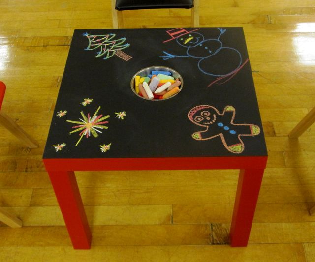 дитячий столик для малювання крейдою своїми руками
