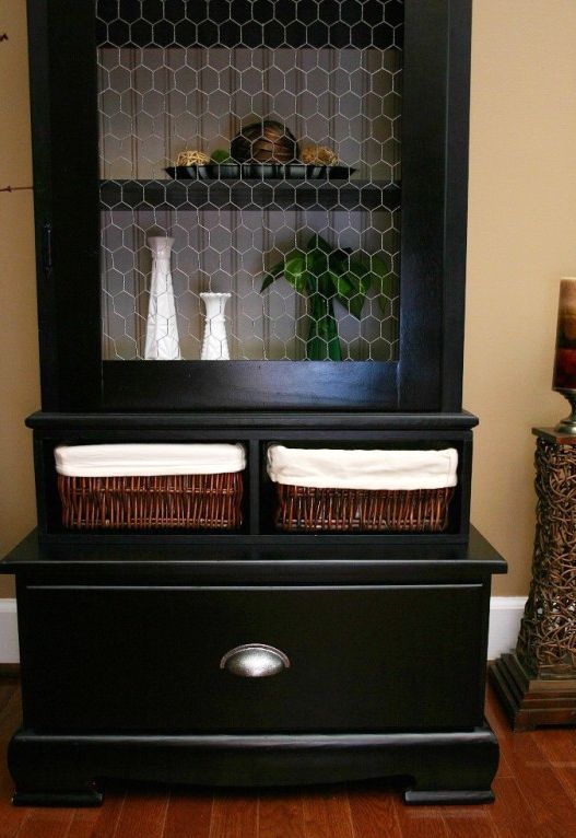 Cabinet with mesh doors