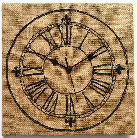 Dial for wall clocks made of fabric