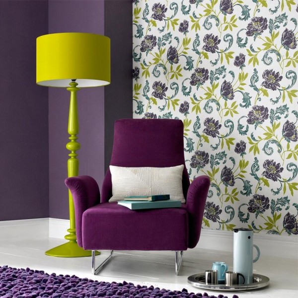 Yellow and purple: a combination of colors and prints