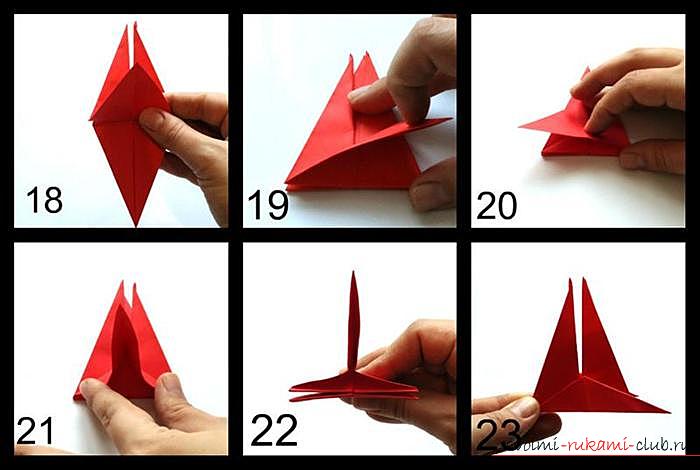 Origami dragon, scheme. Photo №5