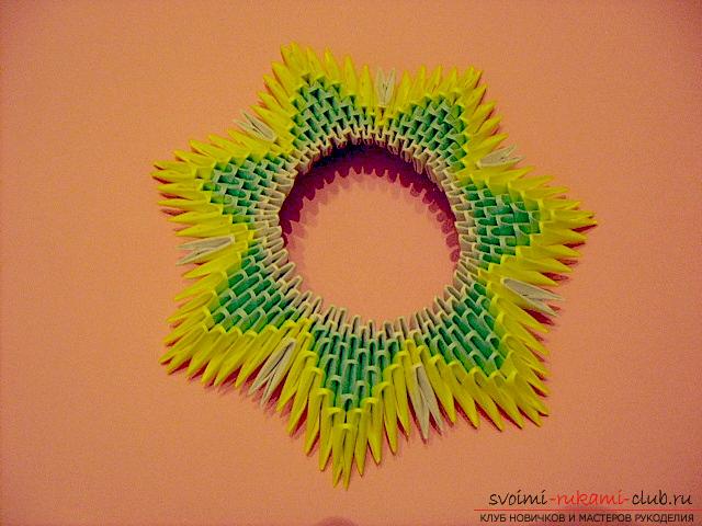 Modular origami. Schemes of assembly of decorative plates. Picture №3