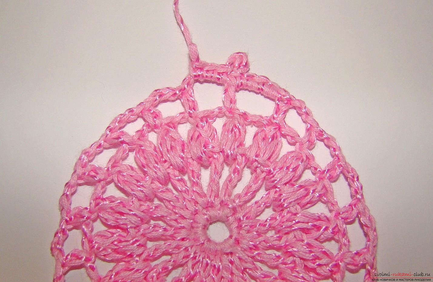 A master class of knitting with a diagram and a photo will teach you how to crochet an openwork flower with a crochet. Photo №6