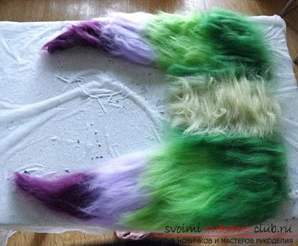 Elven slippers with their own hands - felting New Year's costume and master class. Photo №5