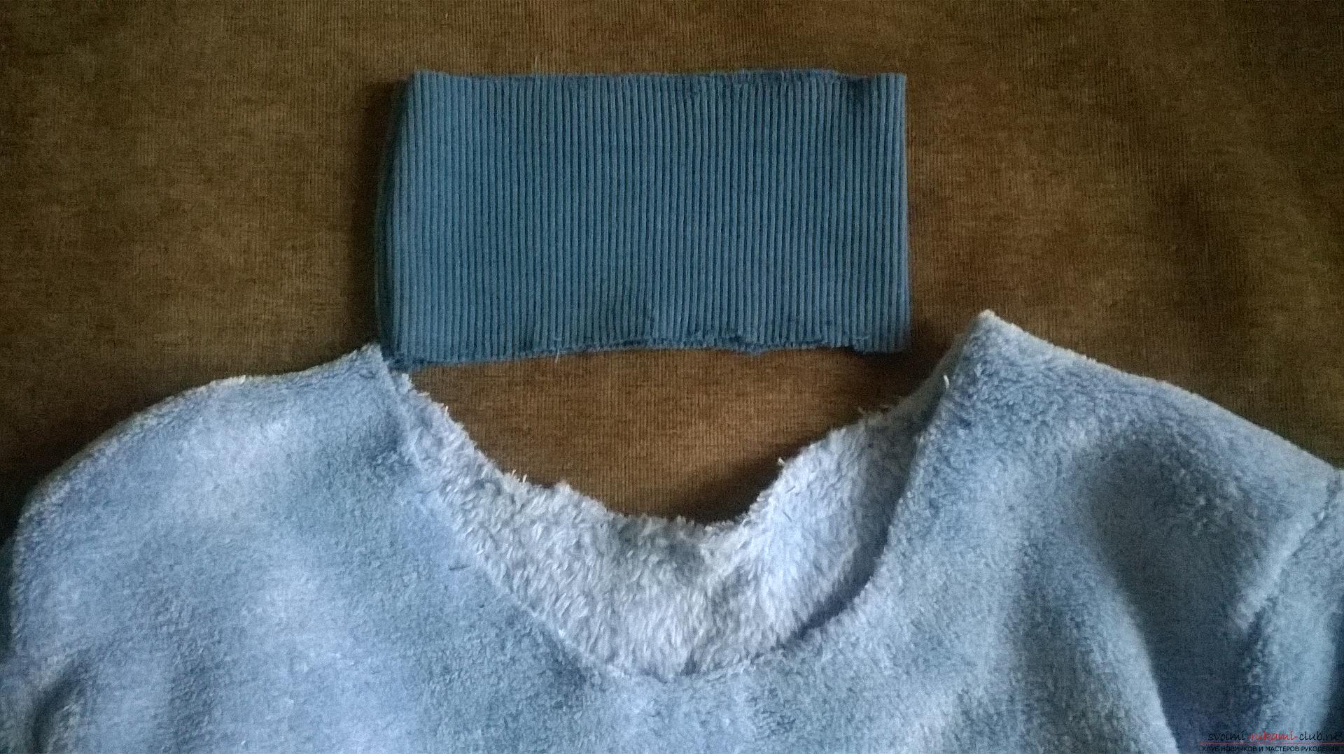 A detailed master class will teach how to sew a children's sweater for a boy with an applique. Photo №5