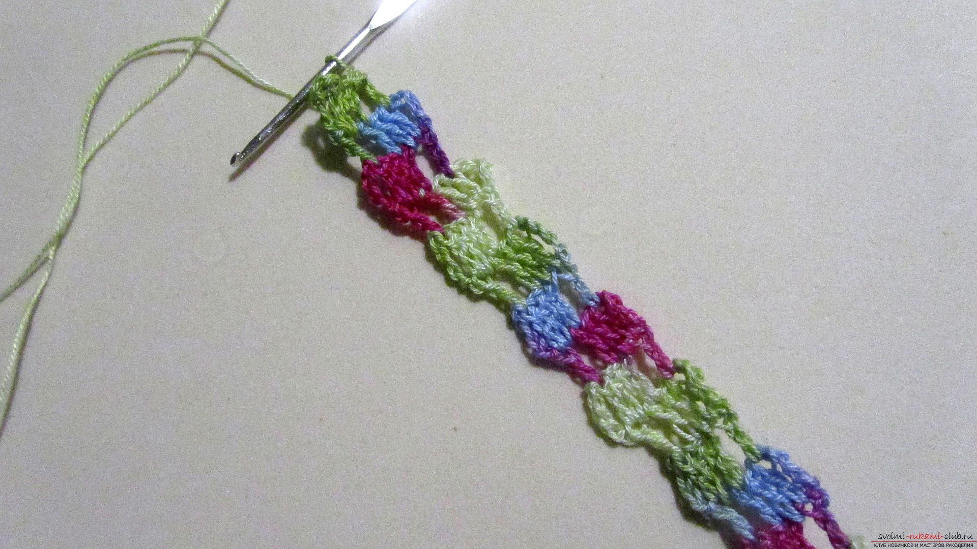 Master class on crocheting an openwork braid with a photo - scheme and description. Picture №10