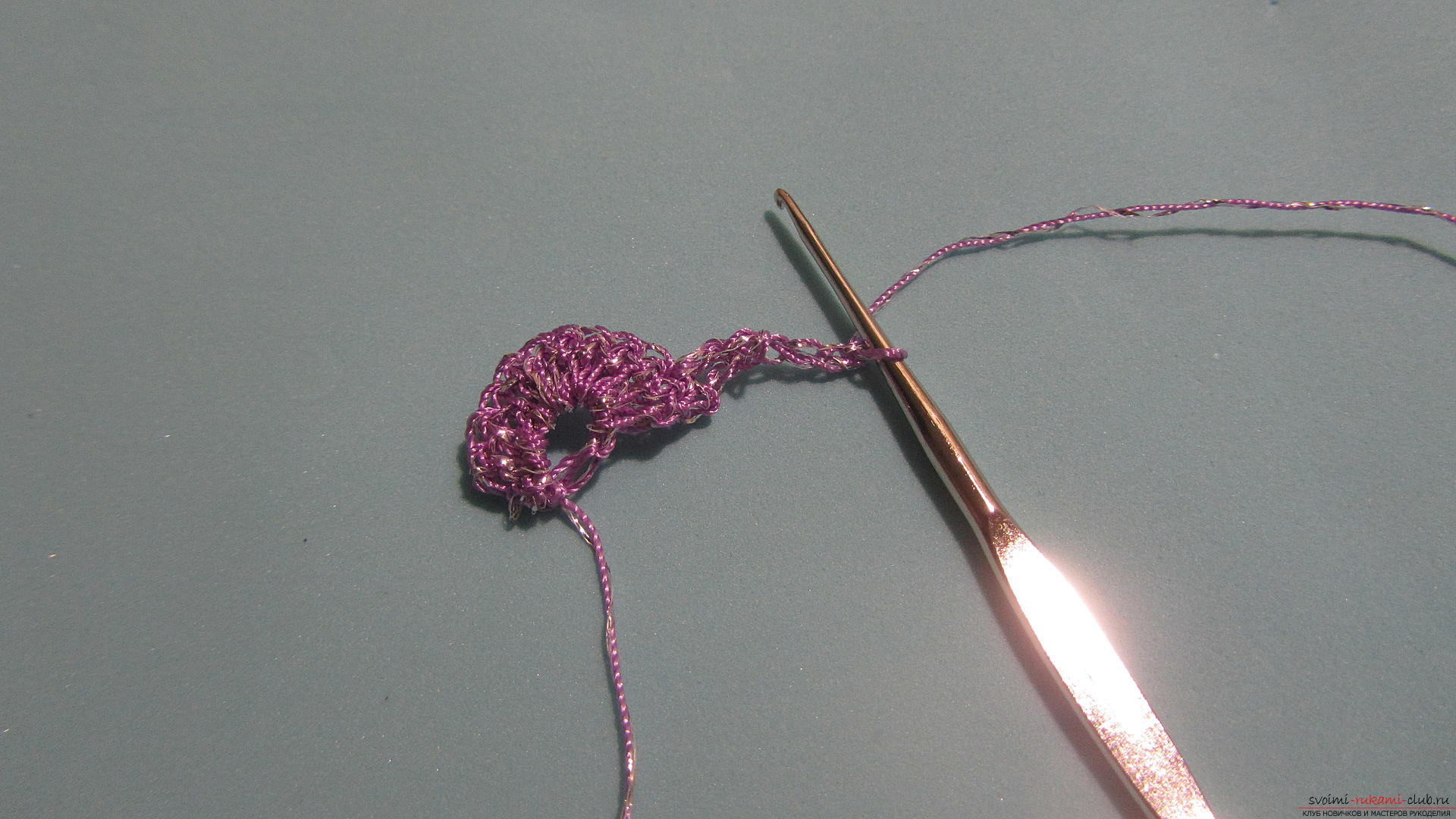 This master class with a descriptive scheme will teach how to crochet a ribbon lace .. Photo # 5