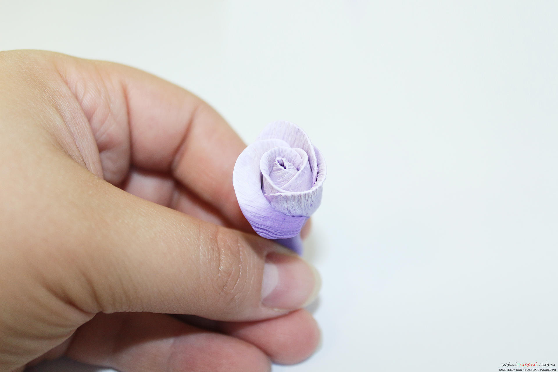 This master class with a photo and description will teach you how to make flowers - roses - from polymer clay in texturing technology .. Photo # 31