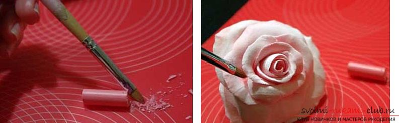 How to mold a rose from polymer clay, a master class with a detailed description and a photo .. Photo # 11