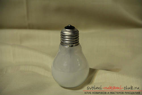 How to make a New Year's toy from a light bulb .. Photo # 2