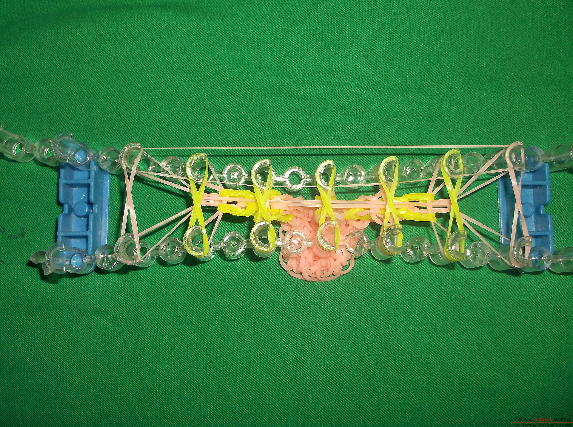 Photo for a lesson on weaving a bracelet with an inscription 