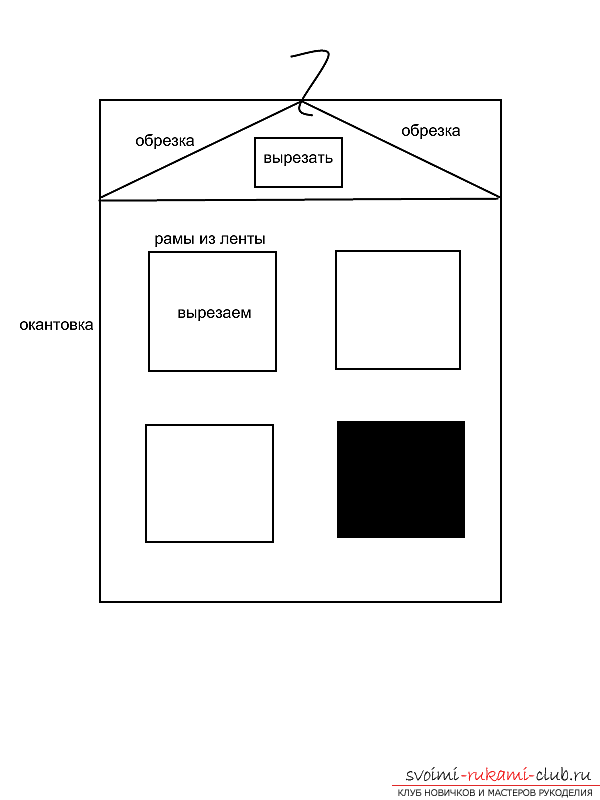 Een huis voor sjaals gemaakt van karton. Foto №5