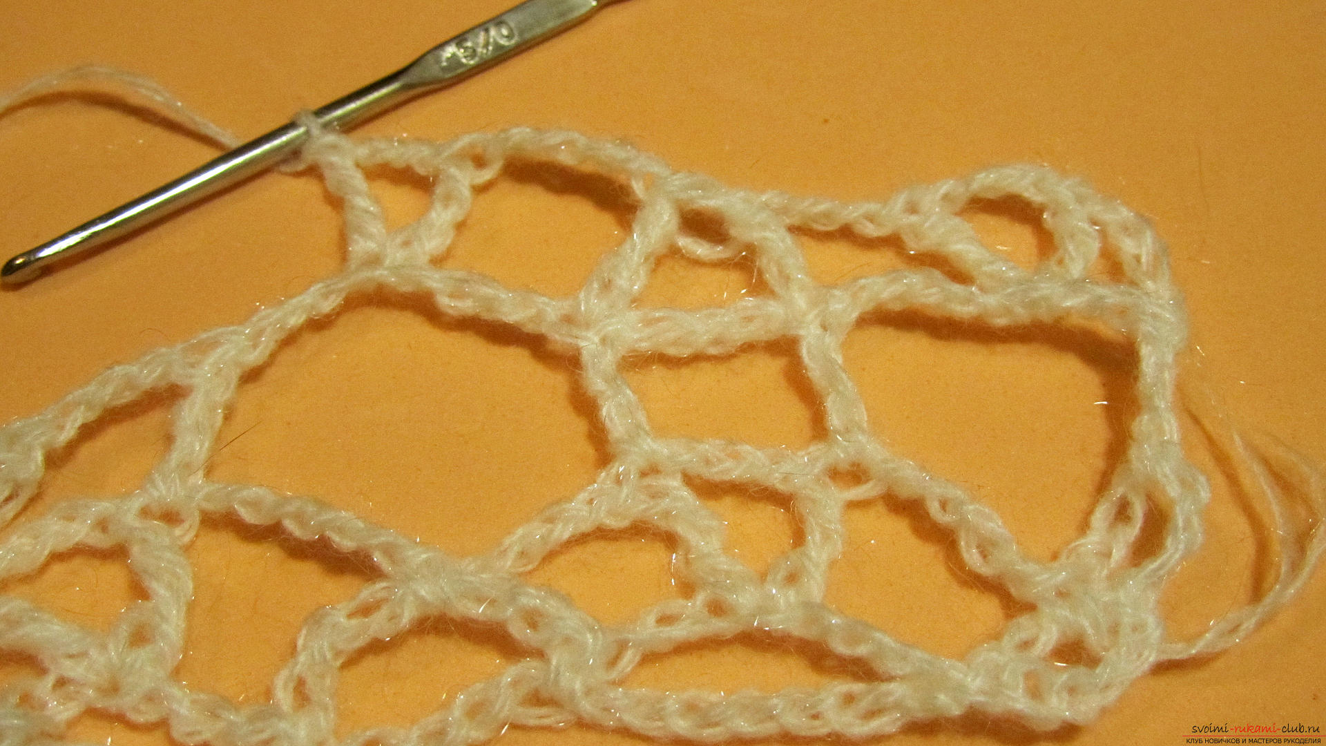 The master class is dedicated to knitting a beautiful stitch with a crochet. Photo №26