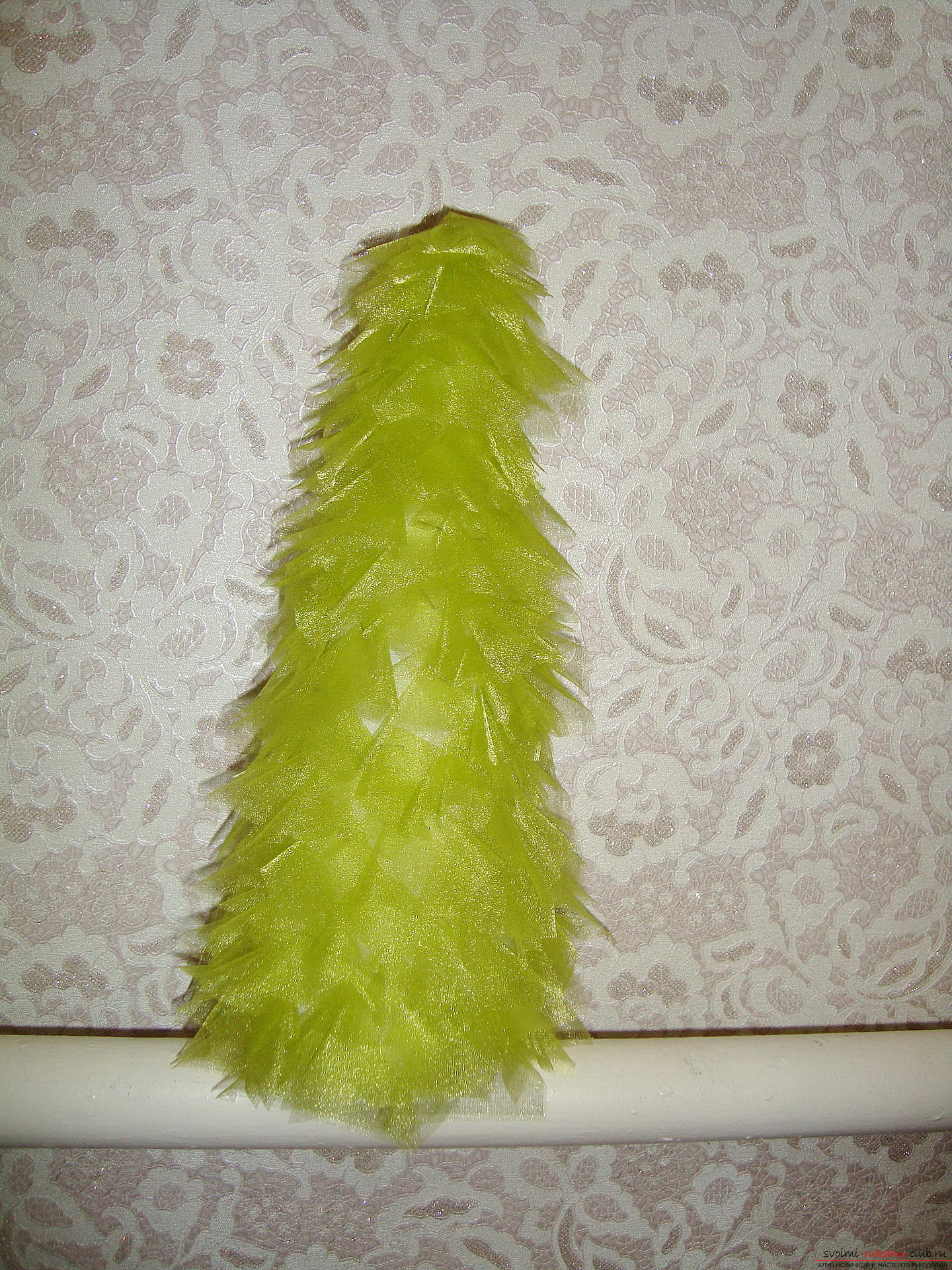 An unusual Christmas tree from organza will decorate your house or such a Christmas gift will suit you as a gift to family and friends .. Photo №10