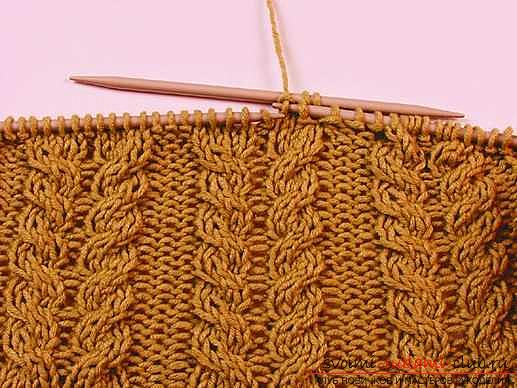 Knitting on knitting needles, knitting for knittingbeginners, crochet patterns, openwork patterns, how to knit lace patterns, jacquard patterns, how to tie a lazy jacquard pattern with knitting needles, braids, master classes for knitting them .. Photo # 17