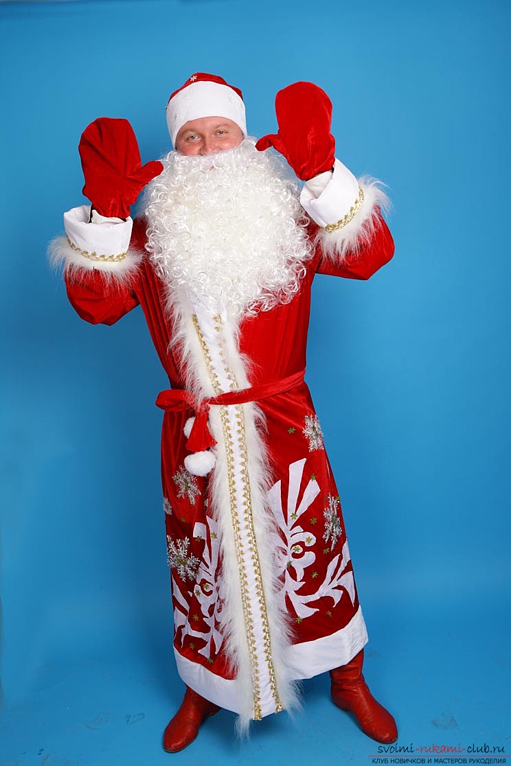 How to make a Santa Claus costume. Simple tips for working with your own hands and photos .. Photo # 1