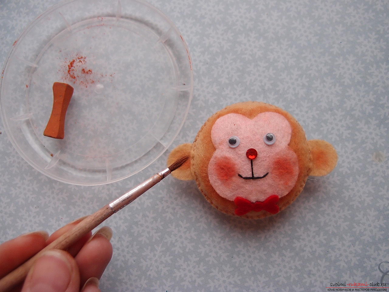 This master class will teach how to make a toy out of felt - a monkey .. Photo # 14