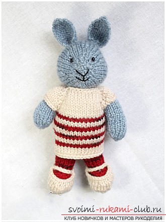 We knit a bunny with knitting needles. Photo №6