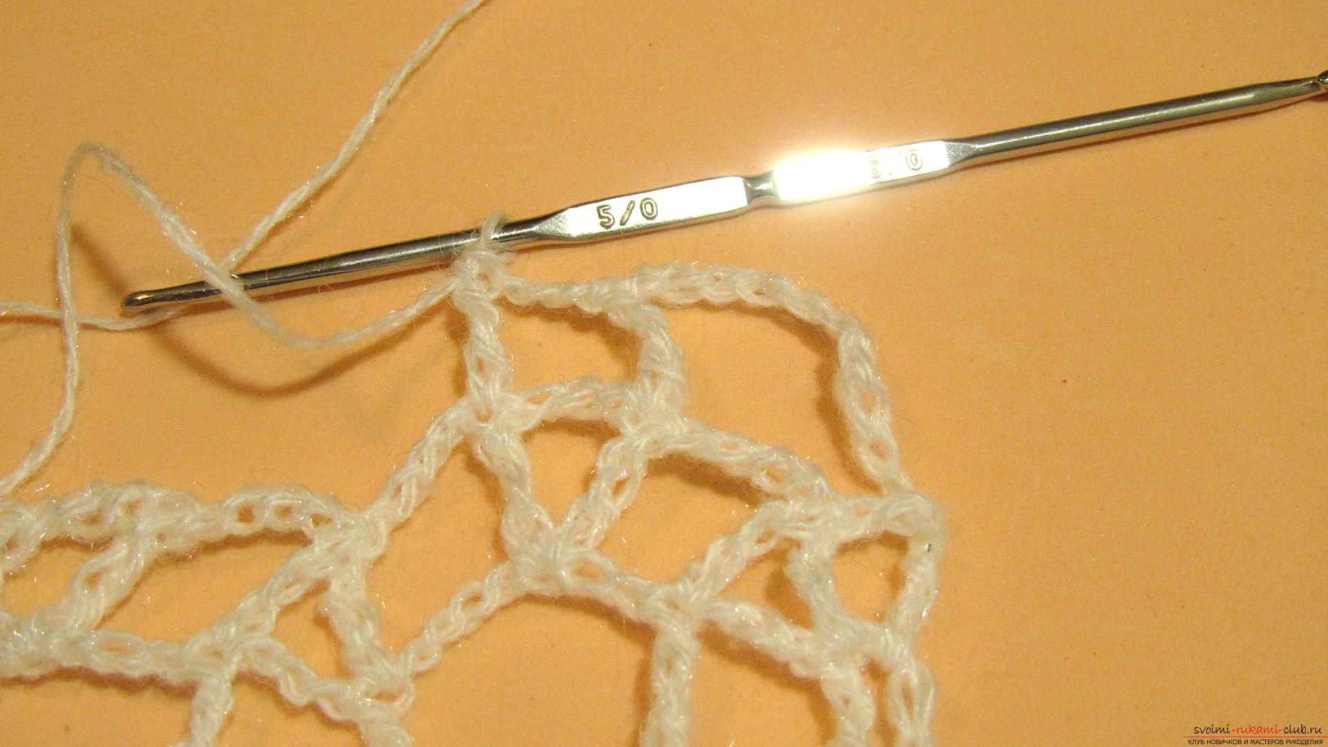 The master class is dedicated to knitting a beautiful stitch with a crochet. Picture №37