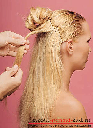How to make an interesting wedding hairstyle for medium hair with your own hands. Photo №27