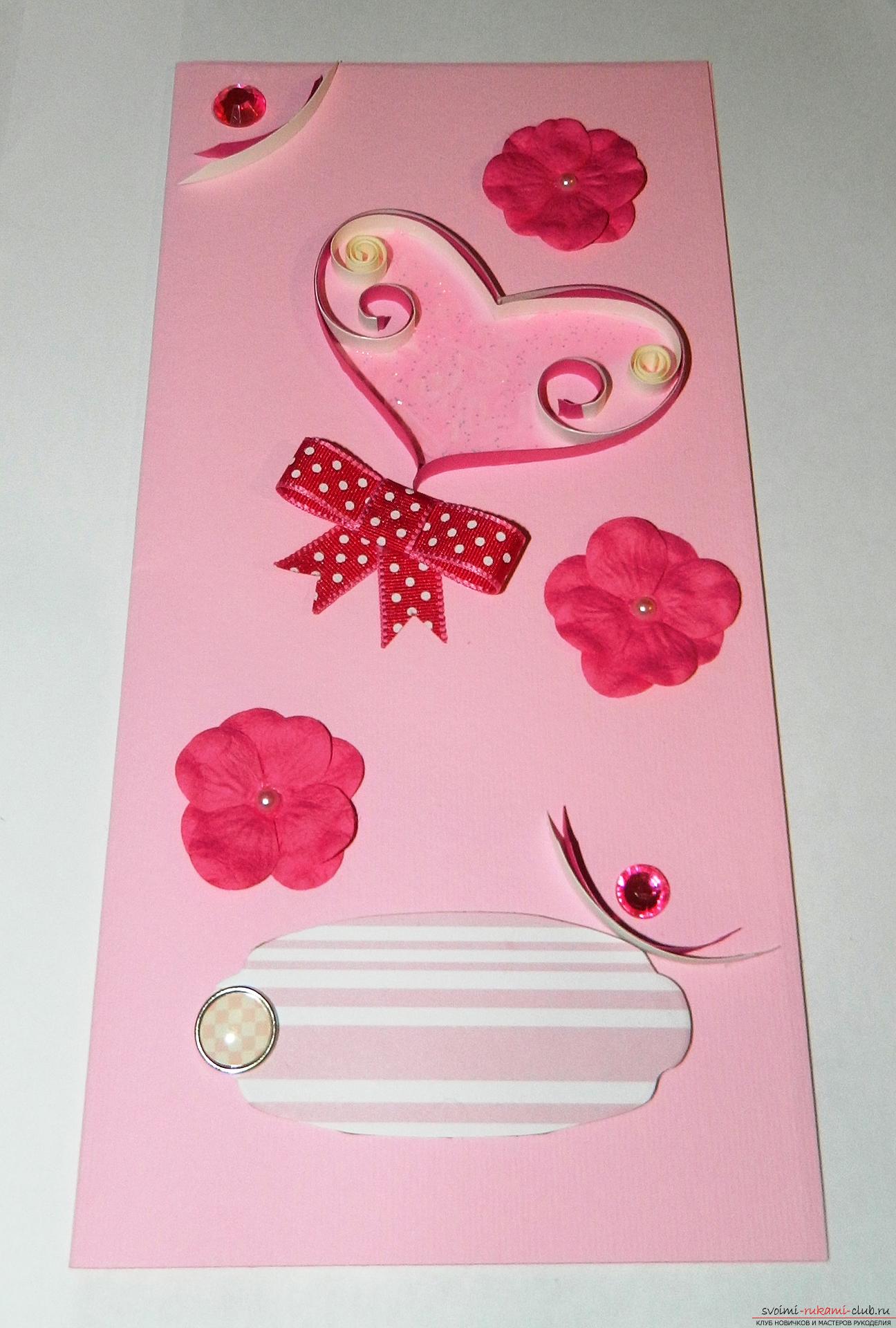 This master class will teach you how to make a postcard with your own hands in technique in quilling technique. Photo # 26