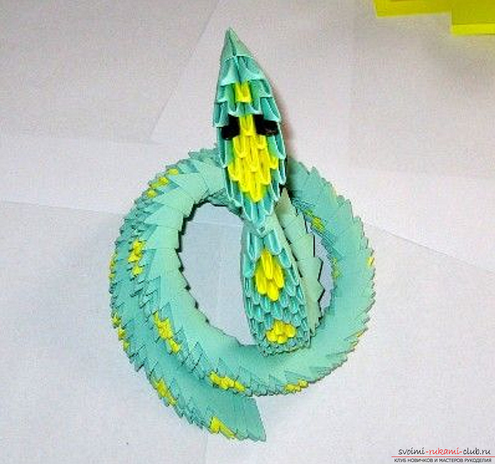 modular origami snake. Picture №37