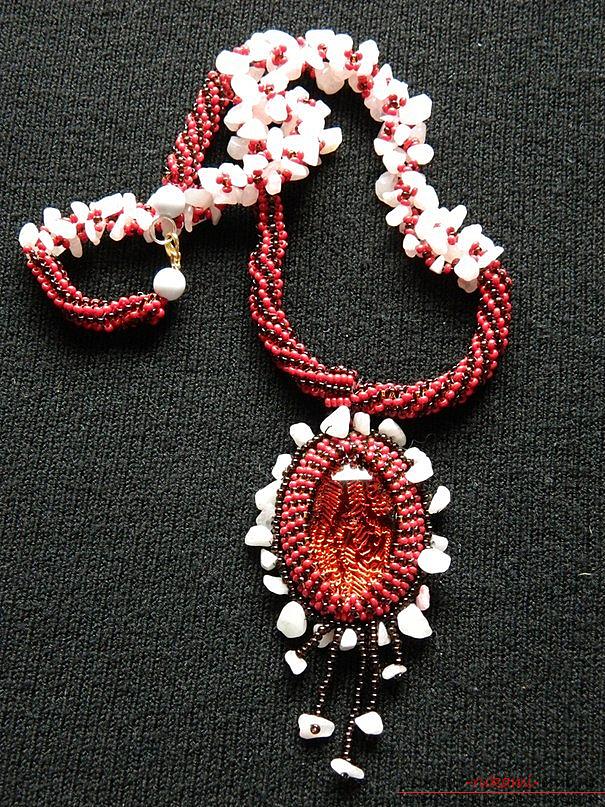 Necklace made of beads and rose quartz. Photo №1