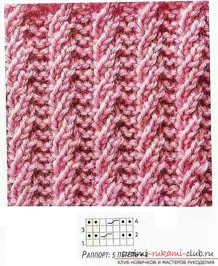 We knit beautiful patterns with crossed loops. Photo №8