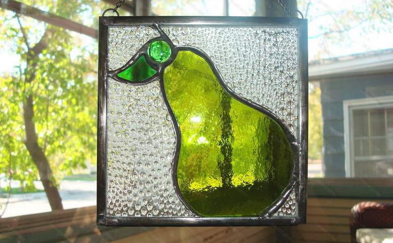Stained glass pendant - decorations for a summer residence