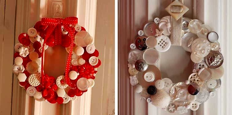 Decorative wreath of buttons