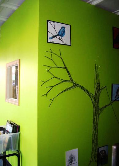 String art tree - the process of creating