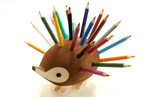 Wooden pencil stands