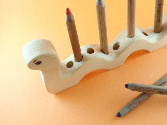 Wooden pencil stands