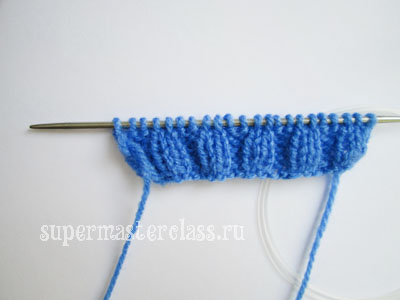Children's knitting hat: knit sample