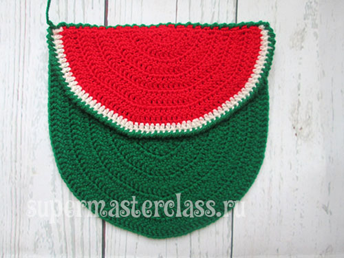 Crochet knitted baby bags with schemes