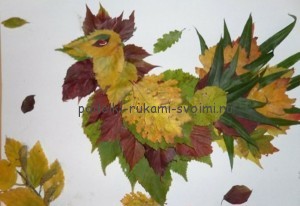 Children's applications from autumn leaves