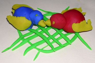 Children's crafts from plasticine