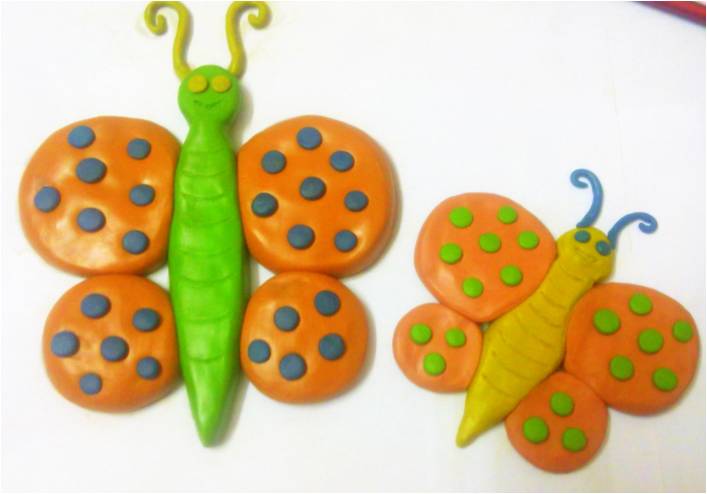 Children's crafts from plasticine
