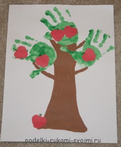 Children's crafts. What can be done from fingerprints (10)