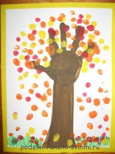 Children's crafts. What can be done from fingerprints (3)