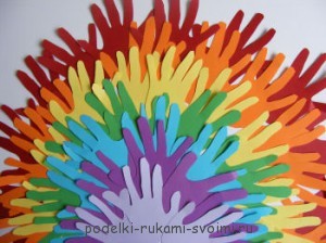 Children's crafts. What can be done from fingerprints (9)