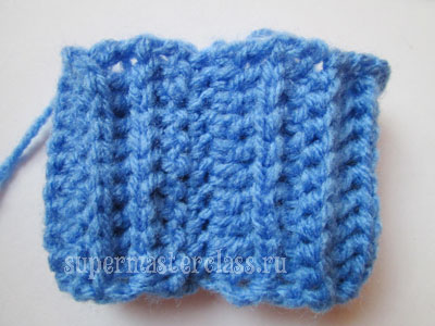 Knit crochet mittens for children